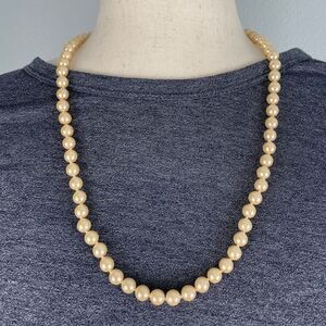 Vintage Carolee Faux Pearl Strand Necklace